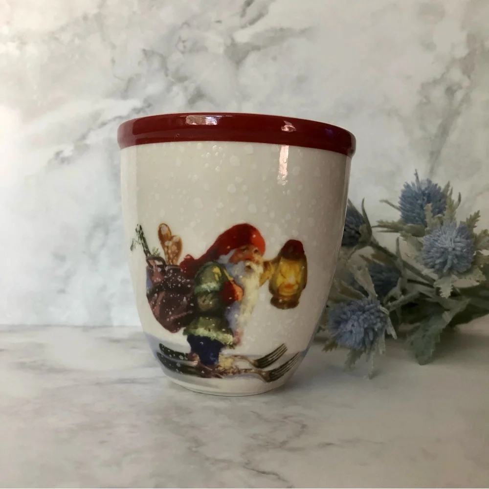 Williams Sonoma Nordic Santa Elf Stoneware Mug